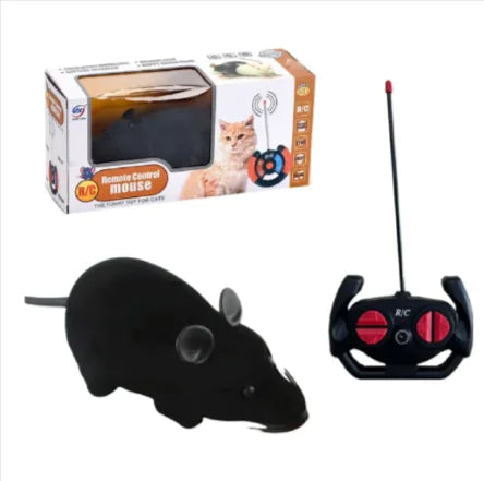 Interactive 4-Way Remote Control Flocking Mouse Toy for Pets