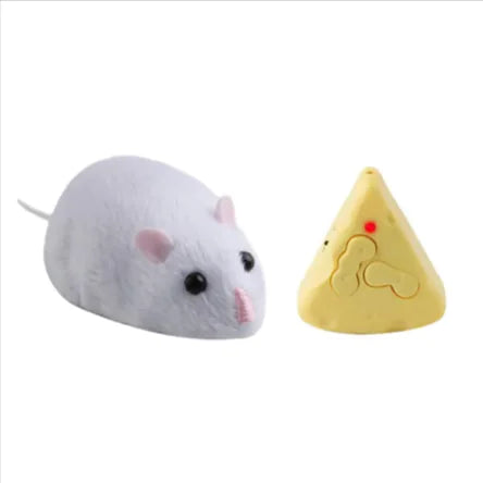 Interactive 4-Way Remote Control Flocking Mouse Toy for Pets