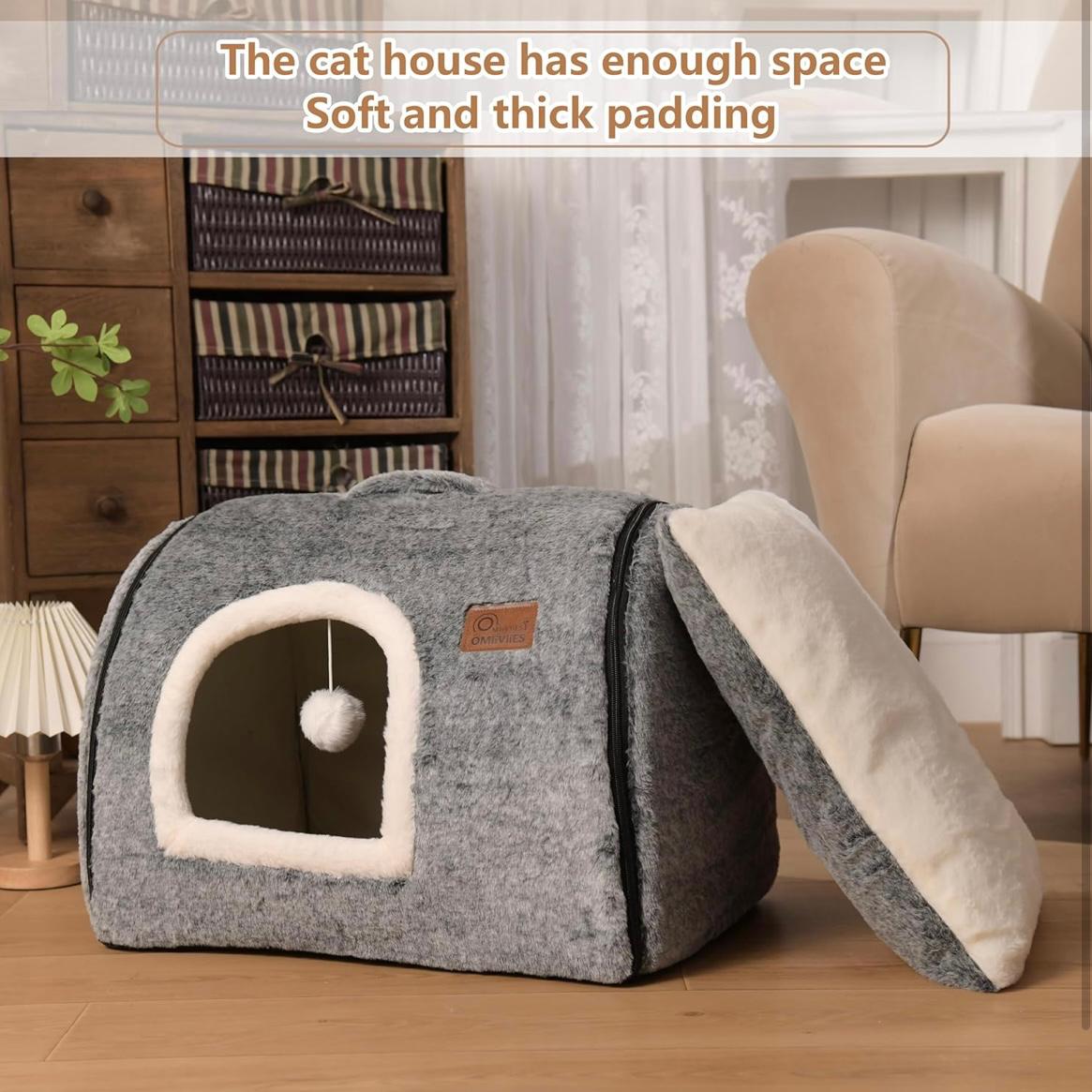 Cat Bed Cave – Soft, Comfortable & Enclosed Hideaway