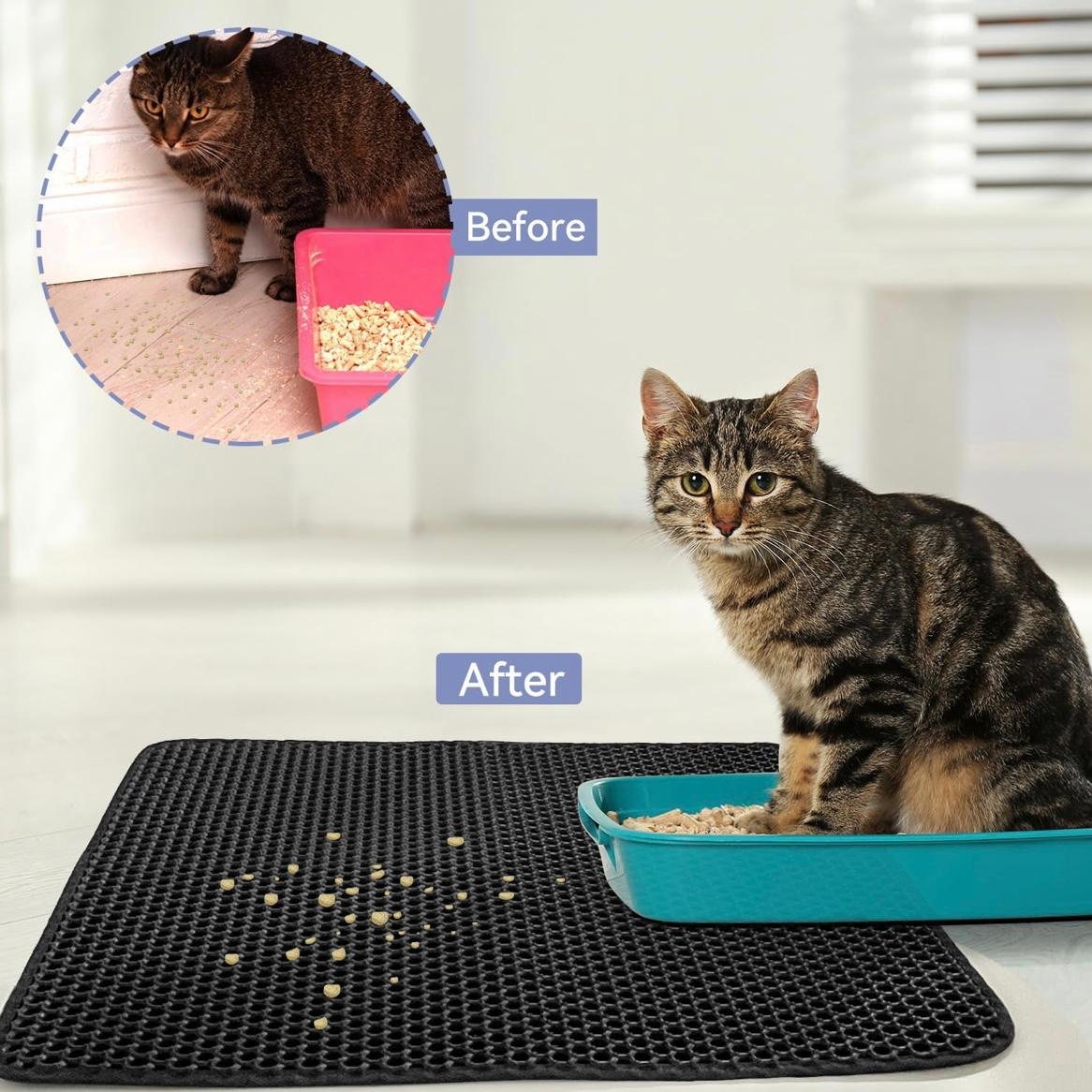 ComfortSoft Cat Litter Mat Mess Free  Hassle-Free Clean-Up