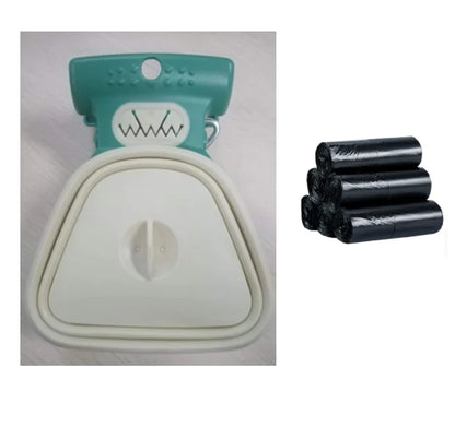 Foldable Poop Scoop & Poop Bag Dispenser – Eco-Friendly Dog Walking Companion