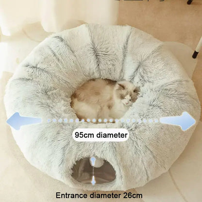 Pawtenda 2-in-1 Cat Tunnel Bed – A Cozy Playtime Paradise for Your Cat